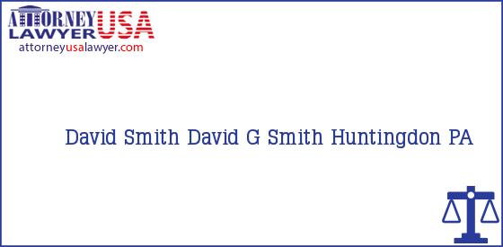 Telephone, Address and other contact data of David Smith, Huntingdon, PA, USA