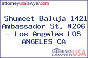 Shumeet Baluja 1421 Ambassador St. #206 - Los Angeles LOS ANGELES CA