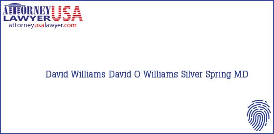 Telephone, Address and other contact data of David Williams, Silver Spring, MD, USA