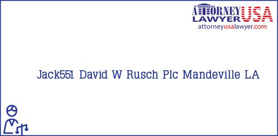 Telephone, Address and other contact data of Jack551, Mandeville, LA, USA