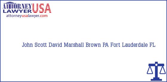 Telephone, Address and other contact data of John Scott, Fort Lauderdale, FL, USA