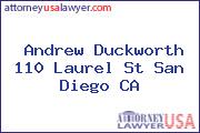 Andrew Duckworth 110 Laurel St San Diego CA