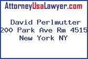 David Perlmutter 200 Park Ave Rm 4515 New York NY