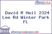 David R Heil 2324 Lee Rd Winter Park FL