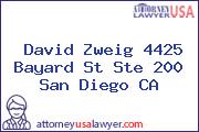 David Zweig 4425 Bayard St Ste 200 San Diego CA