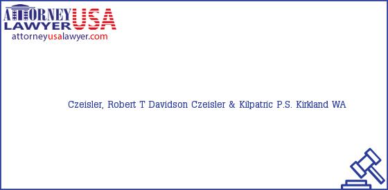 Telephone, Address and other contact data of Czeisler, Robert T, Kirkland, WA, USA