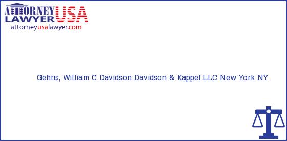 Telephone, Address and other contact data of Gehris, William C, New York, NY, USA