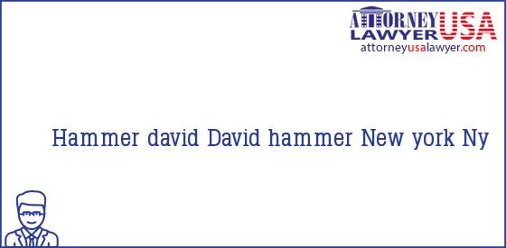 Telephone, Address and other contact data of Hammer david, New york, Ny, USA