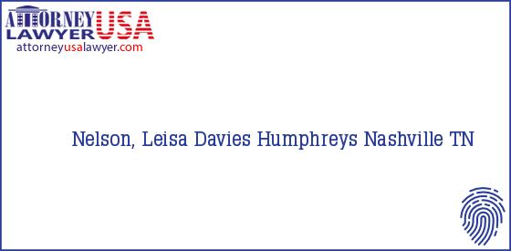 Telephone, Address and other contact data of Nelson, Leisa, Nashville, TN, USA