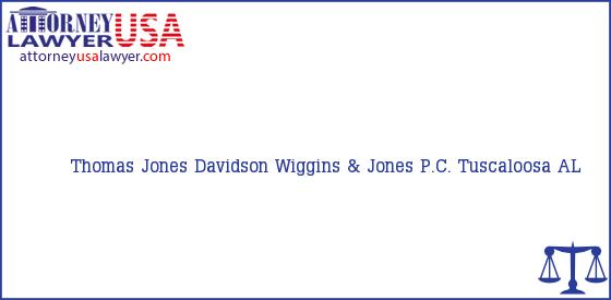 Telephone, Address and other contact data of Thomas Jones, Tuscaloosa, AL, USA