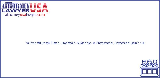 Telephone, Address and other contact data of Valerie Whitesell, Dallas, TX, USA