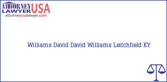 Telephone, Address and other contact data of Williams David, Leitchfield, KY, USA