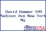 David Hammer 545 Madison Ave New York Ny