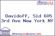 Davidoff, Sid 605 3rd Ave New York NY
