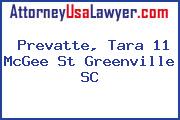 Prevatte, Tara 11 McGee St Greenville SC