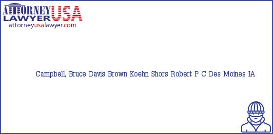 Telephone, Address and other contact data of Campbell, Bruce, Des Moines, IA, USA
