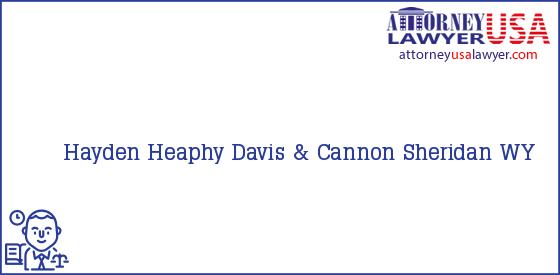 Telephone, Address and other contact data of Hayden Heaphy, Sheridan, WY, USA