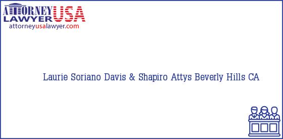 Telephone, Address and other contact data of Laurie Soriano, Beverly Hills, CA, USA