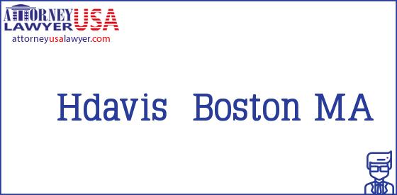 Telephone, Address and other contact data of Hdavis, Boston, MA, USA