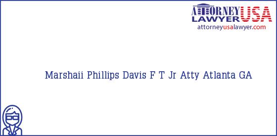 Telephone, Address and other contact data of Marshaii Phillips, Atlanta, GA, USA