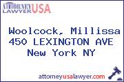 Woolcock, Millissa 450 LEXINGTON AVE New York NY