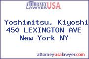 Yoshimitsu, Kiyoshi 450 LEXINGTON AVE New York NY