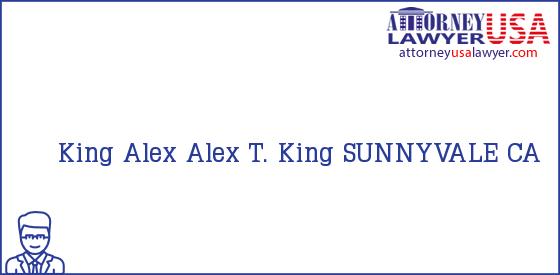 Telephone, Address and other contact data of King Alex, SUNNYVALE, CA, USA