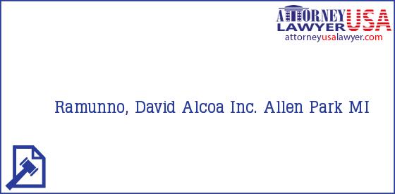 Telephone, Address and other contact data of Ramunno, David, Allen Park, MI, USA