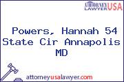 Powers, Hannah 54 State Cir Annapolis MD