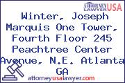 Winter, Joseph Marquis One Tower, Fourth Floor 245 Peachtree Center Avenue, N.E. Atlanta GA