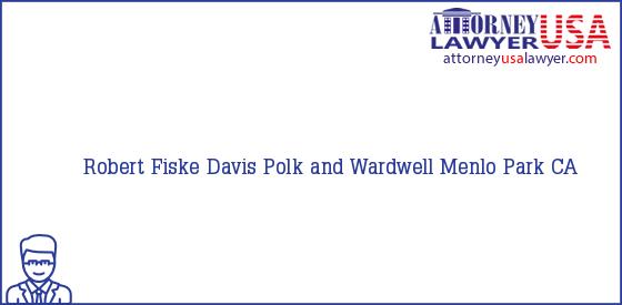 Telephone, Address and other contact data of Robert Fiske, Menlo Park, CA, USA