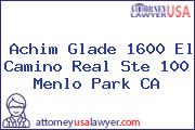 Achim Glade 1600 El Camino Real Ste 100 Menlo Park CA