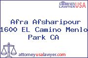 Afra Afsharipour 1600 EL Camino Menlo Park CA