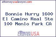 Bonnie Hurry 1600 El Camino Real Ste 100 Menlo Park CA