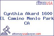 Cynthia Akard 1600 EL Camino Menlo Park CA