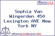 Sophia Van Wingerden 450 Lexington AVE New York NY