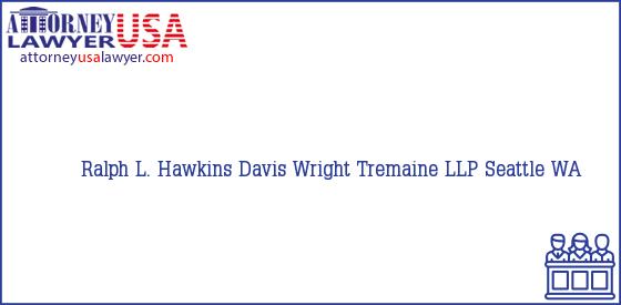 Telephone, Address and other contact data of Ralph L. Hawkins, Seattle, WA, USA