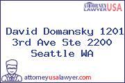 David Domansky 1201 3rd Ave Ste 2200 Seattle WA