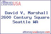 David V. Marshall 2600 Century Square Seattle WA