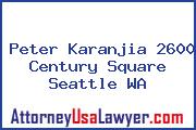 Peter Karanjia 2600 Century Square Seattle WA