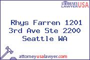 Rhys Farren 1201 3rd Ave Ste 2200 Seattle WA