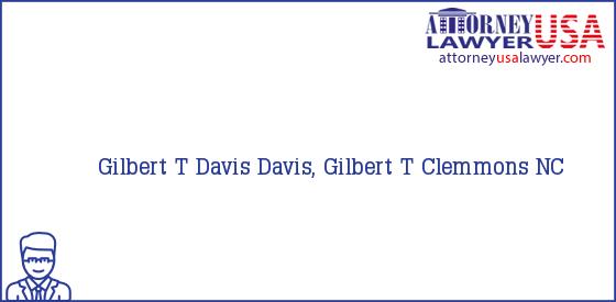 Telephone, Address and other contact data of Gilbert T Davis, Clemmons, NC, USA