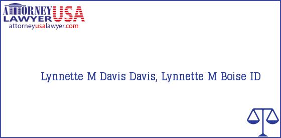 Telephone, Address and other contact data of Lynnette M Davis, Boise, ID, USA