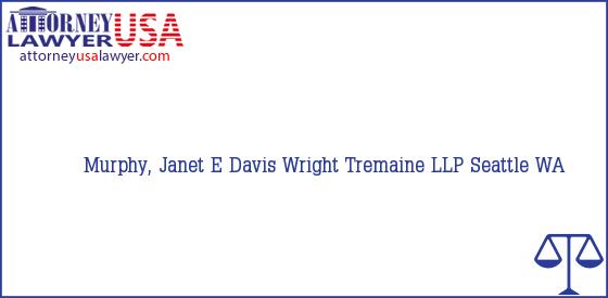 Telephone, Address and other contact data of Murphy, Janet E, Seattle, WA, USA