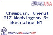 Champlin, Cheryl 617 Washington St Wenatchee WA
