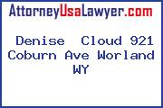 Denise  Cloud 921 Coburn Ave Worland WY