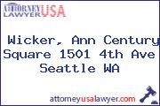 Wicker, Ann Century Square 1501 4th Ave Seattle WA