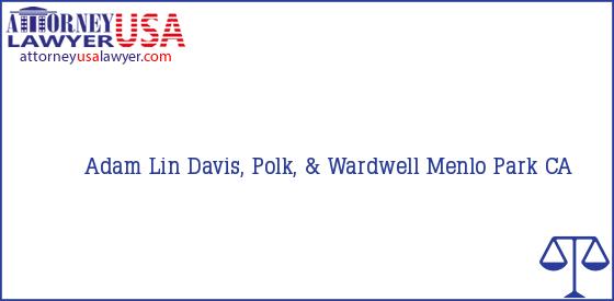 Telephone, Address and other contact data of Adam Lin, Menlo Park, CA, USA