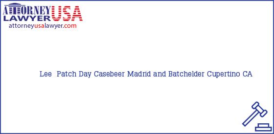 Telephone, Address and other contact data of Lee  Patch, Cupertino, CA, USA