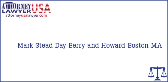 Telephone, Address and other contact data of Mark Stead, Boston, MA, USA